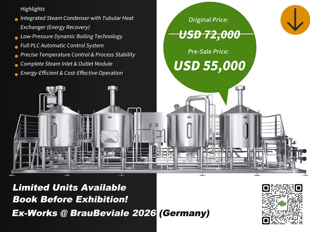 Promotion for 1000L and 100L brewhouse at BrauBeviale 2026